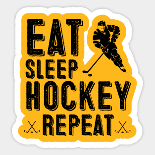 Eat Sleep Hockey Repeat Sticker